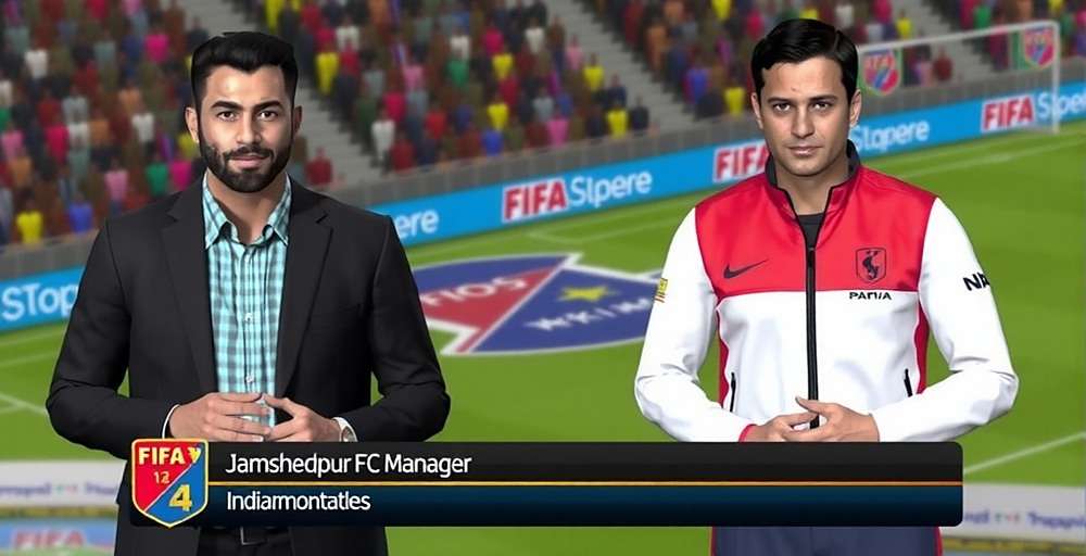 FIFA 14: Jamshedpur FC Manager commentary box with Indian commentators